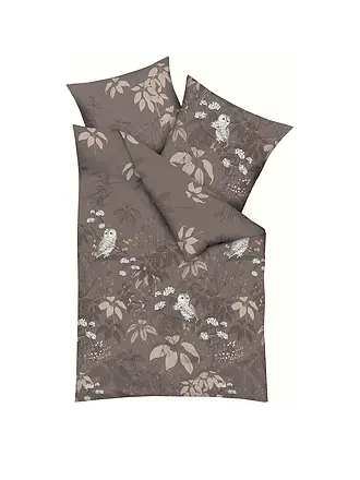 KAEPPEL | Flanell Bettwäsche 70x90cm/140x200cm SCHNEEEULE Braun | 